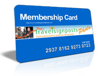 Travel Signposts Photo Membership Card